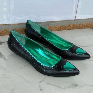 Irregular Choice green hearts shoes size 39/8.5